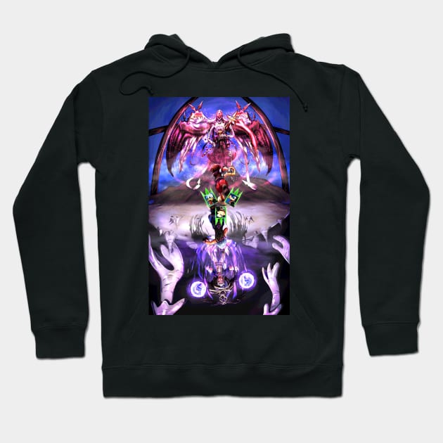 The Final Battle (Kingdom Hearts Chain of Memories) (w/ Cards) Hoodie by Arcanekeyblade5